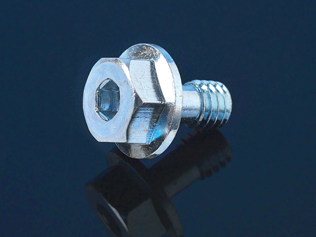 Fixing bolt M 6 x 11 mm with internal and external hex, 8.8 grade steel
